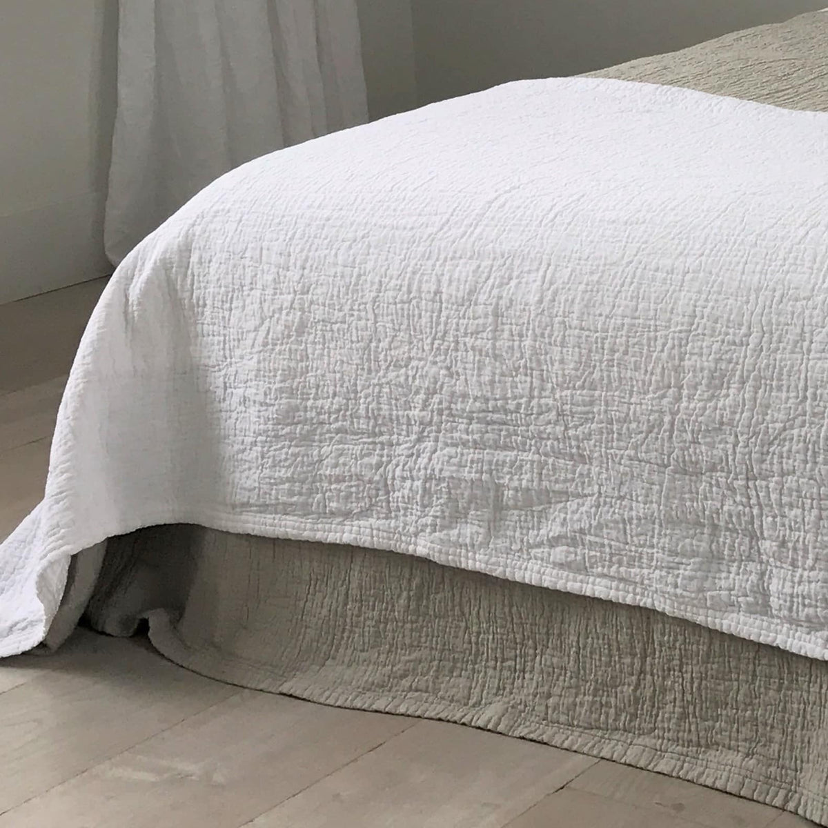Town & Country Stonewashed Katoen Sprei - Hunter Wit