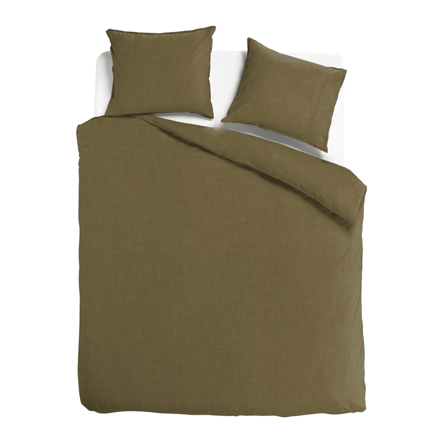 Dekbedovertrek 50% Katoen/Linnen Donker groen
