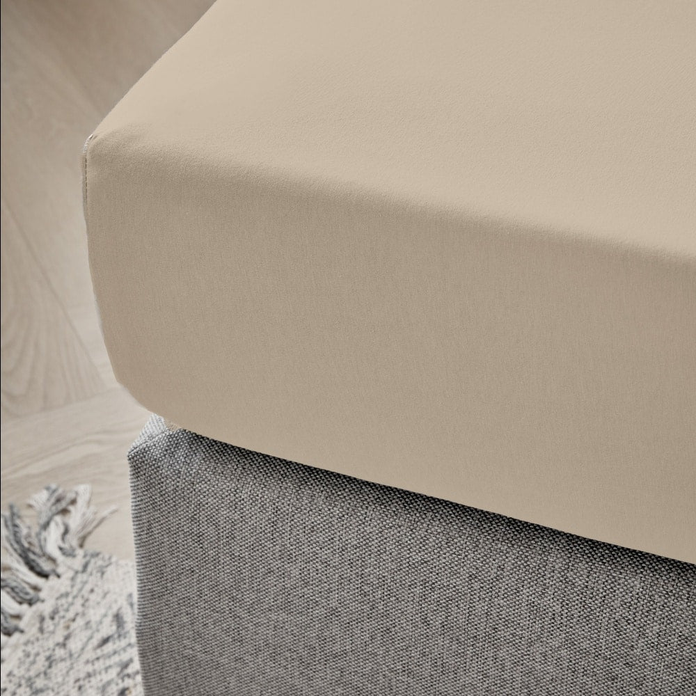 Dreamers Den Premium Jersey Elastan Hoeslaken Biologisch Katoen Naturel