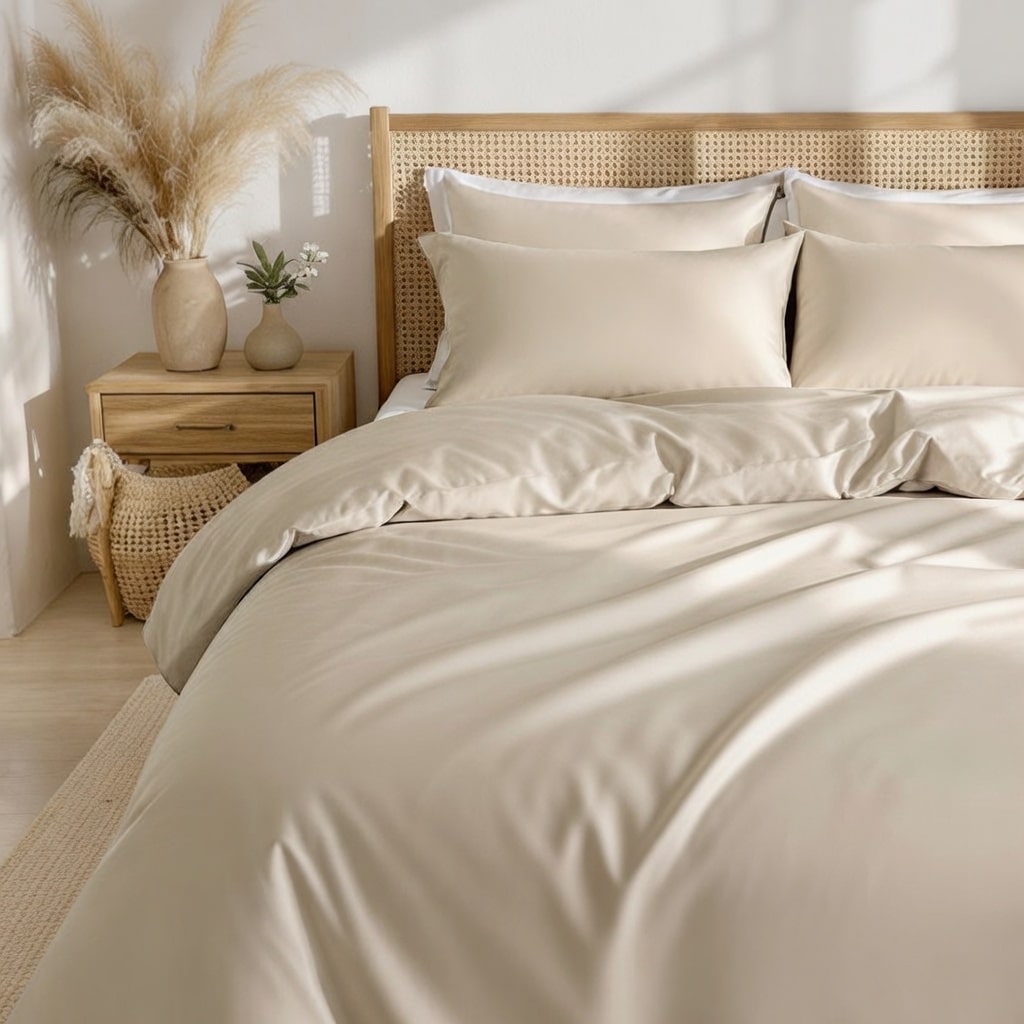 Dreamers Den Dekbedovertrek TENCEL™ Lyocell - Zand