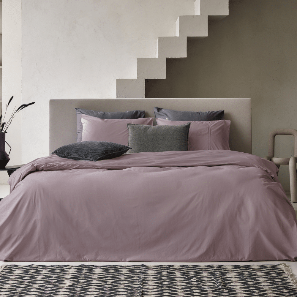 Dekbedovertrek 100% Egyptisch Percale Katoen Effen Amethyst mist