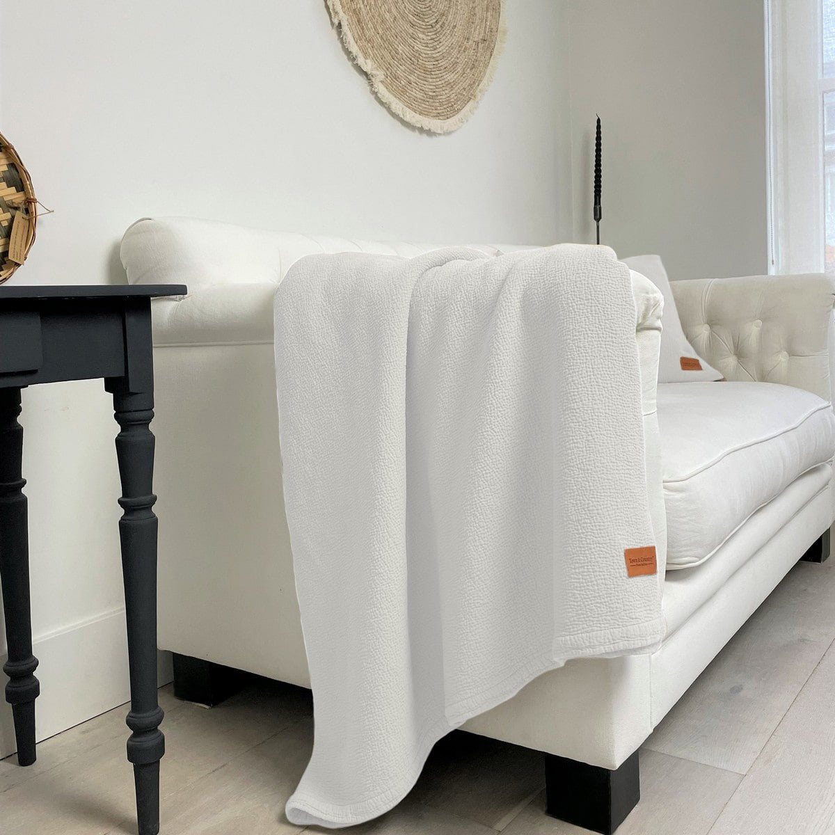 Town & Country Stonewashed Katoen Sprei - Hunter Wit