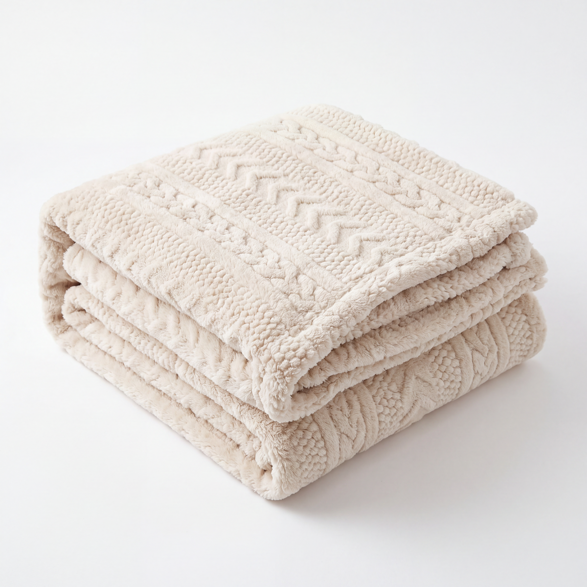 Lunetta Home Plaid Flanel Jacguard Creme 150x200 cm Deken