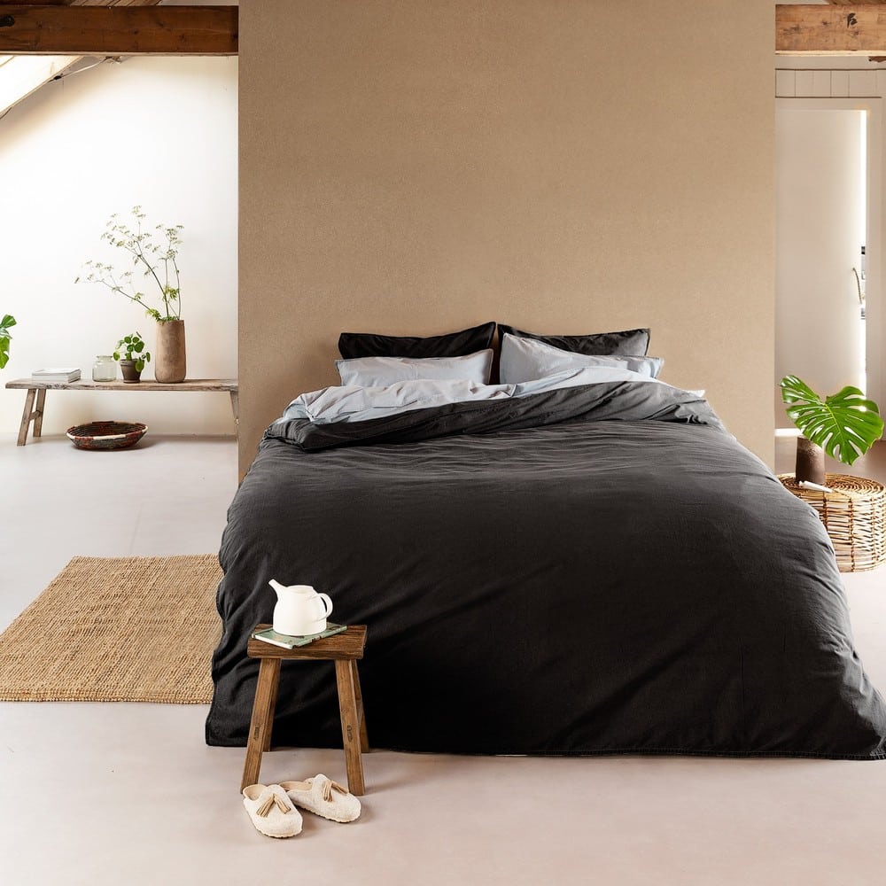 De Rode Draad Dekbedovertrek Stonewashed Antraciet