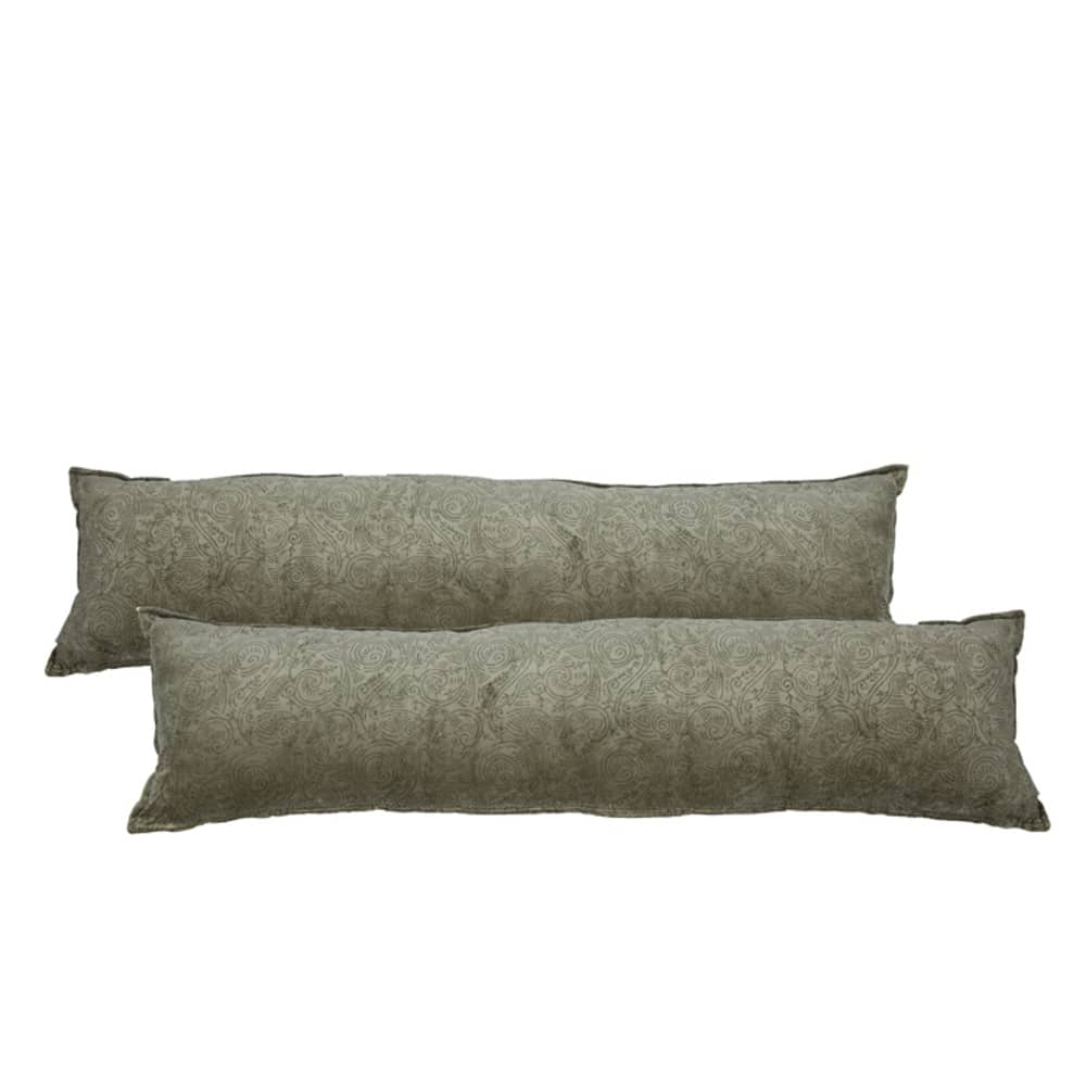 Velvet Kussen Delfina olijfgroen 120x30 cm - MrsBloom