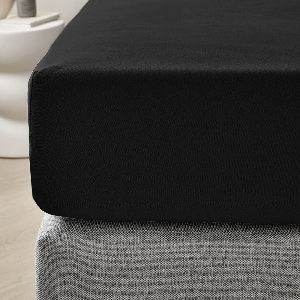 Dreamers Den Premium Jersey Elastan Topper Hoeslaken Biologisch Katoen Zwart