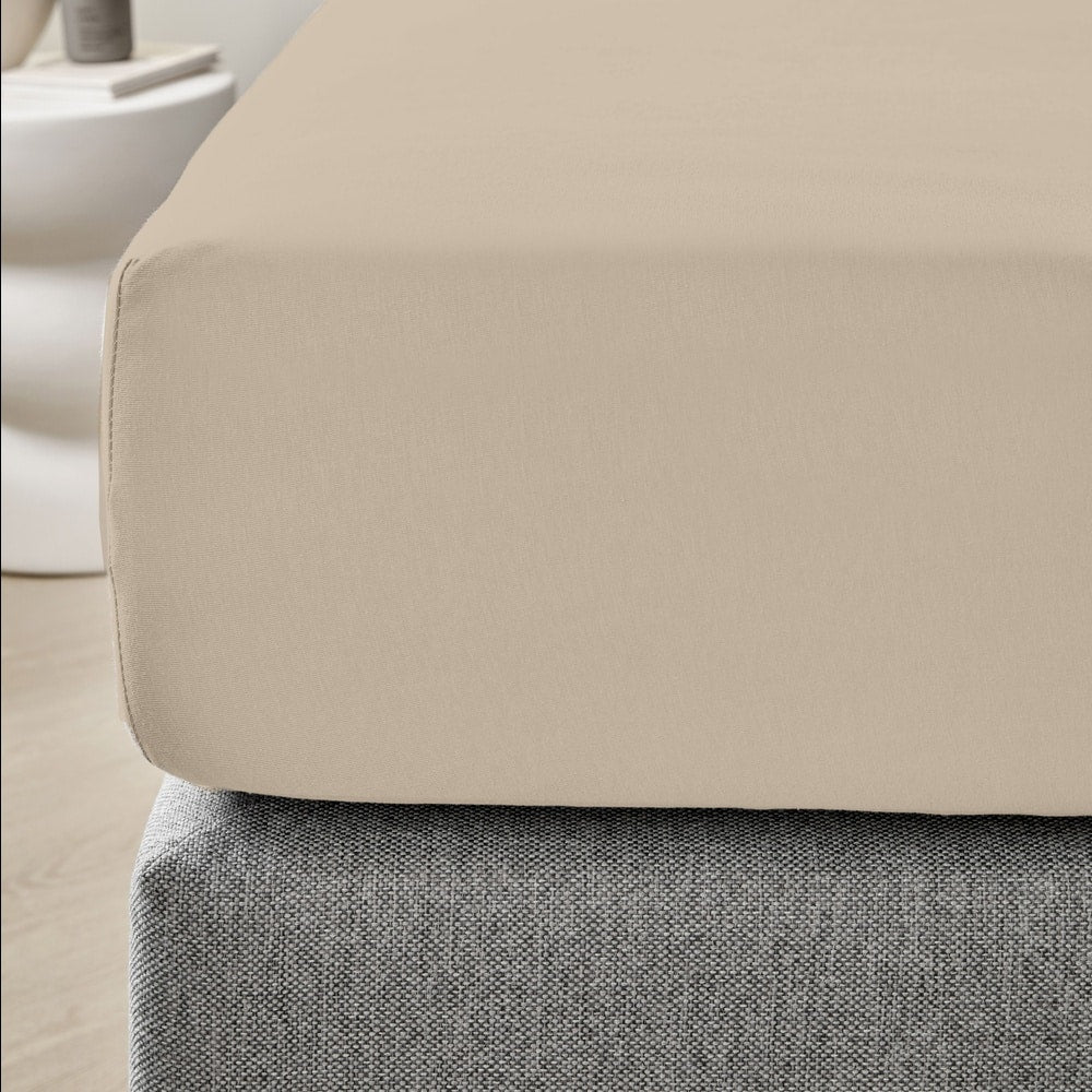 Dreamers Den Premium Jersey Elastan Topper Hoeslaken Biologisch Katoen Naturel