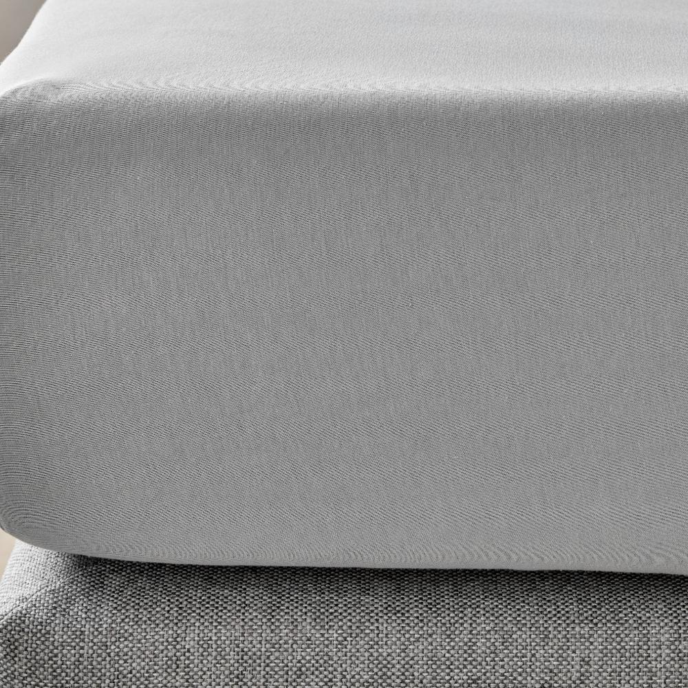 Dreamers Den Premium Jersey Elastan Topper Hoeslaken Biologisch Katoen Grijs