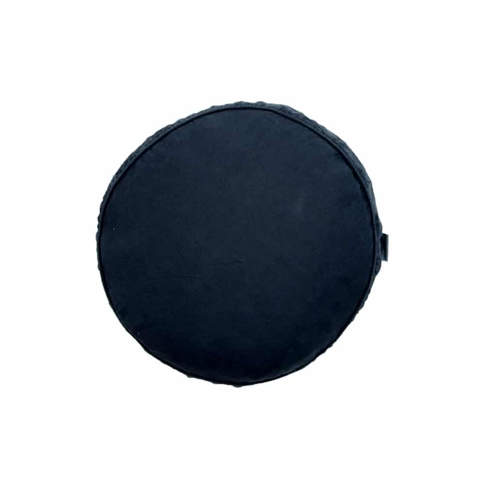 Vintage Linnen Kussen Rond Midnight - ø 40 cm