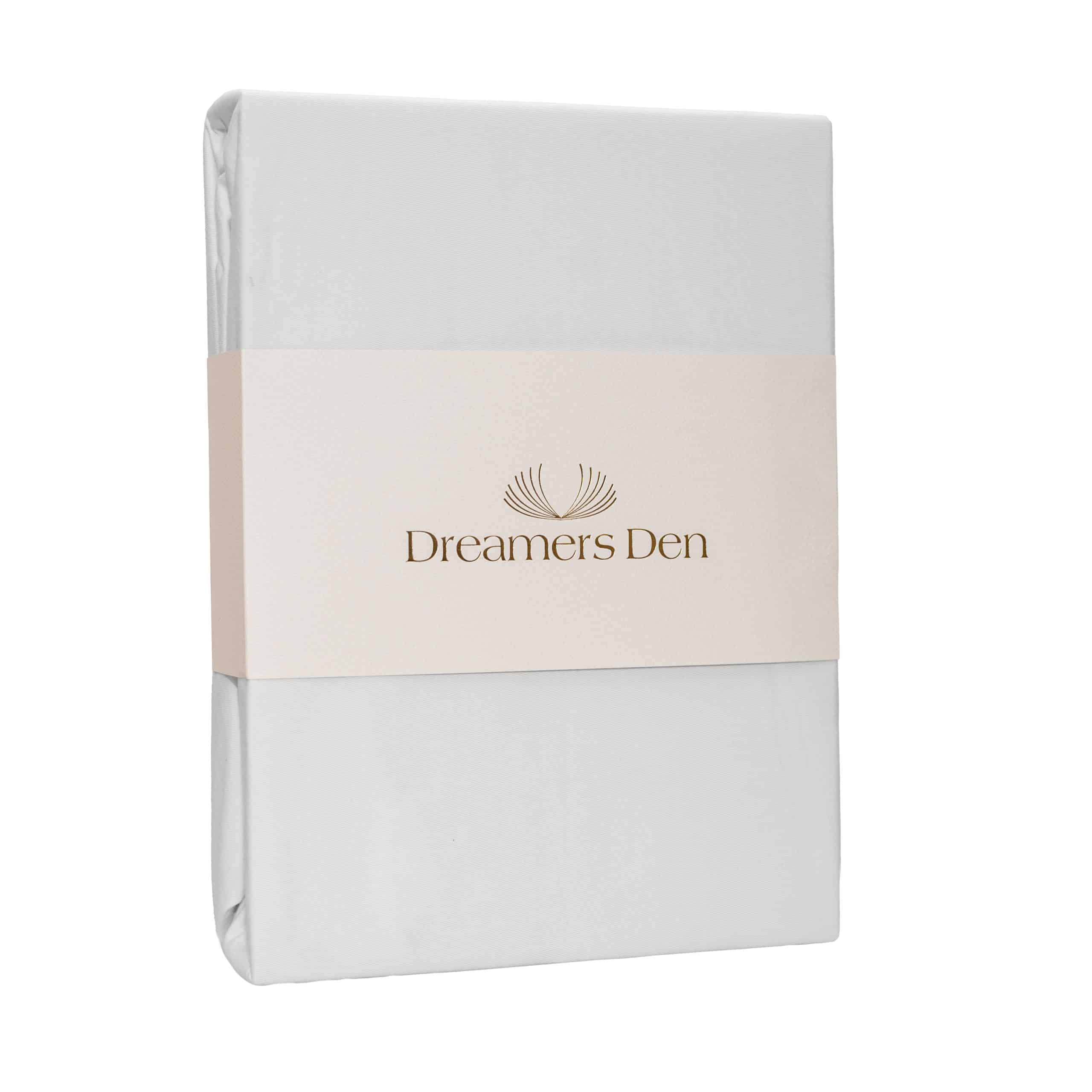 Dreamers Den Premium Jersey Elastan Split Topper Hoeslaken Biologisch Katoen Wit